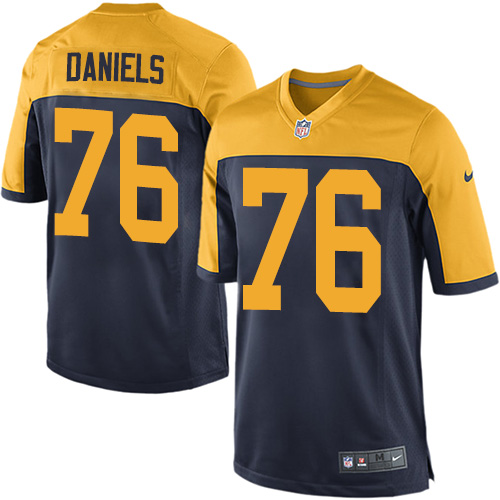 Men's Game Mike Daniels Nike Jersey Navy Blue Alternate - #76 NFL Green Bay Packers